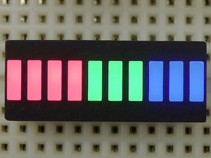 [I-05348]옵토 공급 10 바 LED 어레이 3 색 (빨강 4 녹색 3 파랑 3) 유형