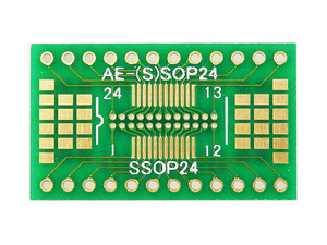 [P-10499]SSOP24 핀 (0.65mm) · SOP24 핀 (1.27mm) DIP 변환 기판